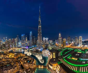 Dubai skyine night view