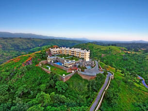 An aerial view of the resort