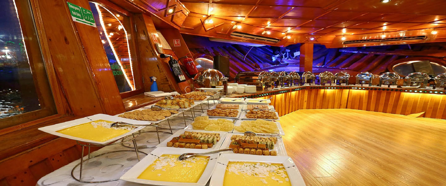 Select variety of food options on the cruise