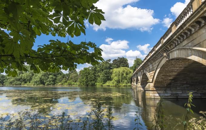 the Serpentine bridge