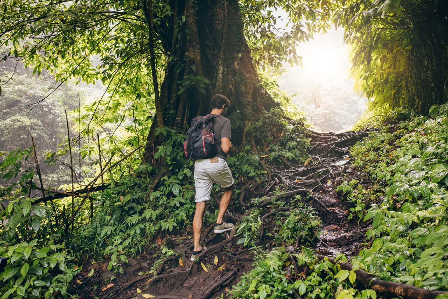 Trekking to Lalaji Bay Beach on Long Island, Andaman