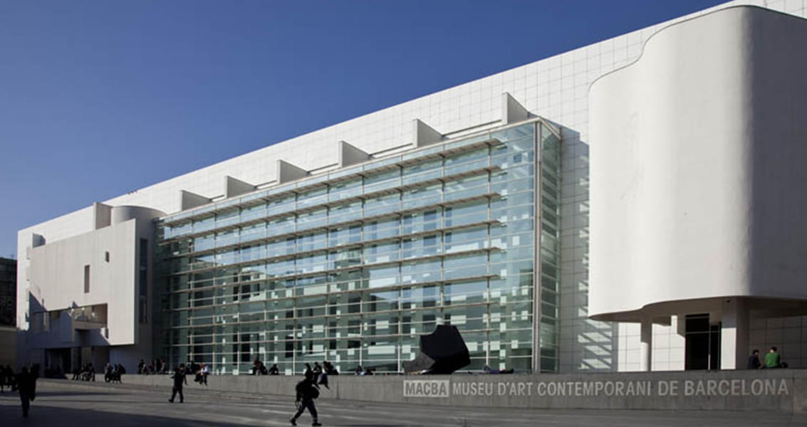 Admire various art displays at Barcelona Museum of Contemporary Art Architecture