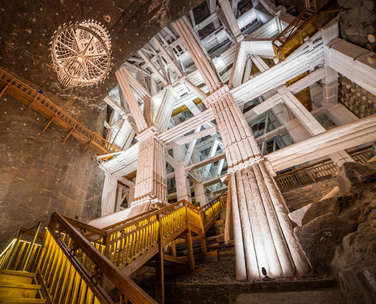 Explore the intricately designed architecture of the mine