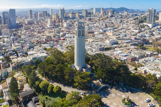 Enjoy visiting the tower situated on Telegraph Hill