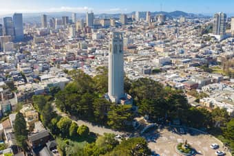 Enjoy visiting the tower situated on Telegraph Hill