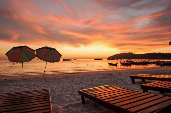 Scenic Sunset from the Shacks in Goa