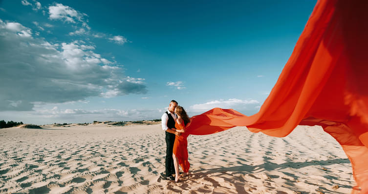 Couple in Dubai desert