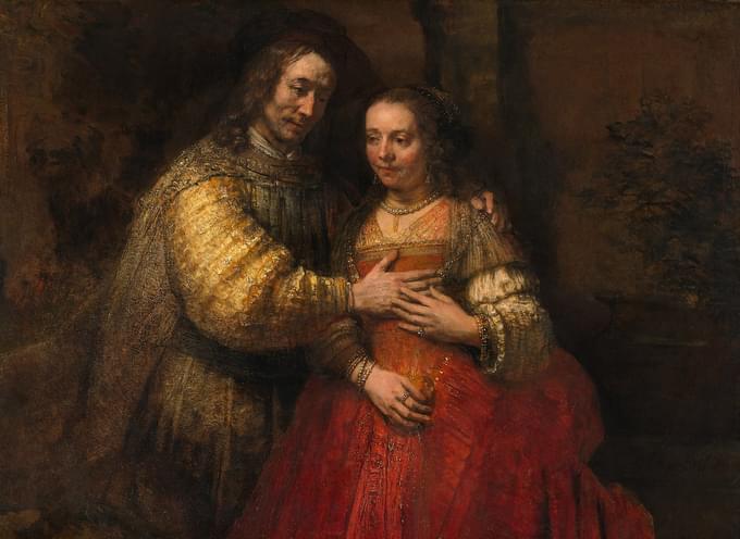 Jewish Bride Painting by Rembrandt