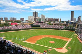 Cheer at Wrigley Field, home of the Chicago Cubs