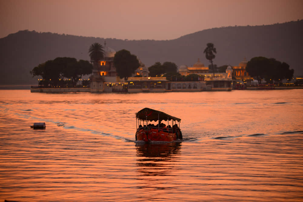 Boating in Lake Pichola