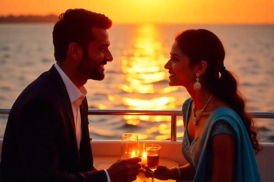 Romantic Dinner on a Private Yacht in Mumbai Image