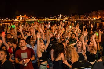 Boat Party on the River Danube in Budapest