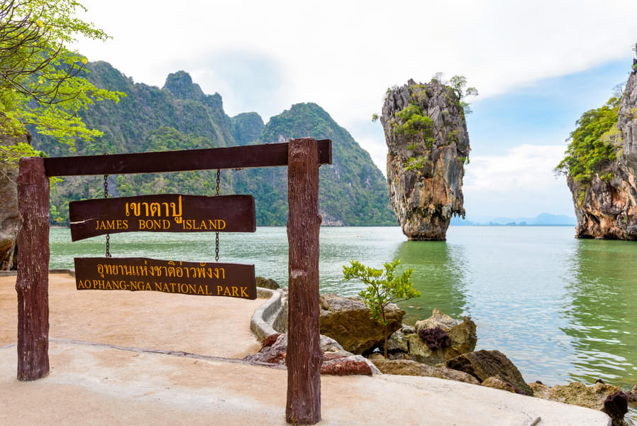 Reach at the famous James Bond Island where "The man with the Golden Gun" was filmed