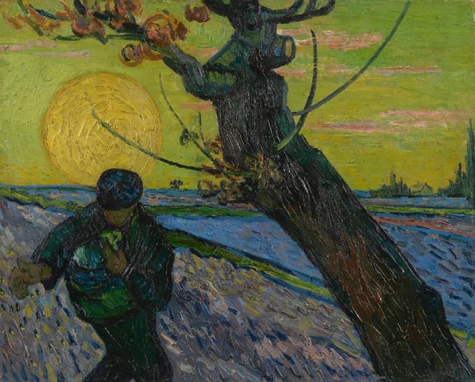 The Sower Painting in Vangogh Museum