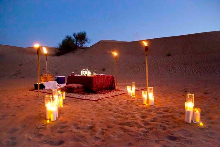 Camping with Private Candle Light Dinner on Dunes