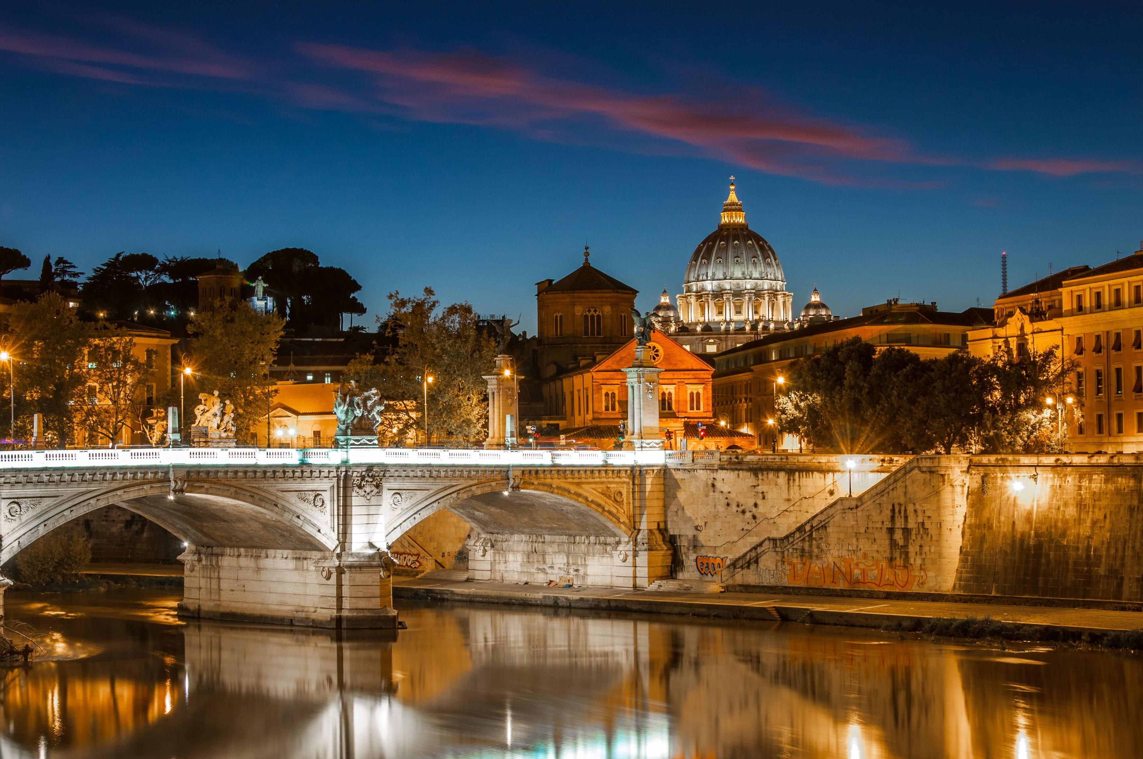 St. Peter's Basilica At Night