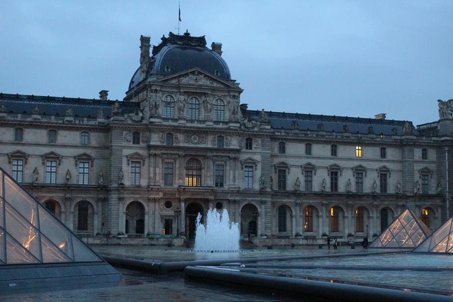 Experience the allure of the Louvre's exterior, a sight to behold