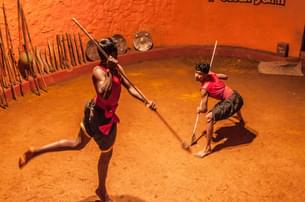 Witness the power of Kalaripayattu in an action-packed show at Pallivasal