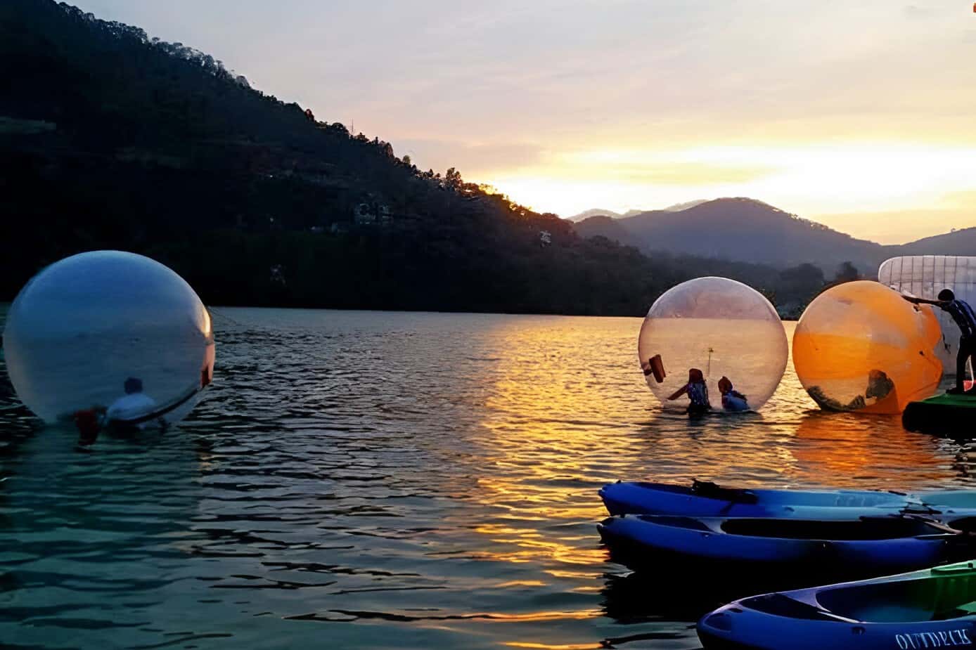 Water zorbing in Nainital