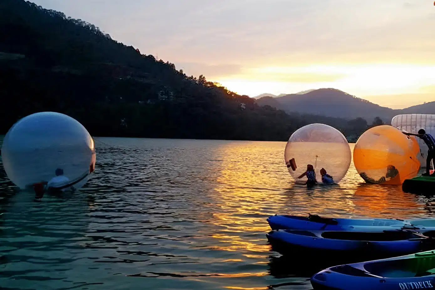 Water zorbing in Nainital