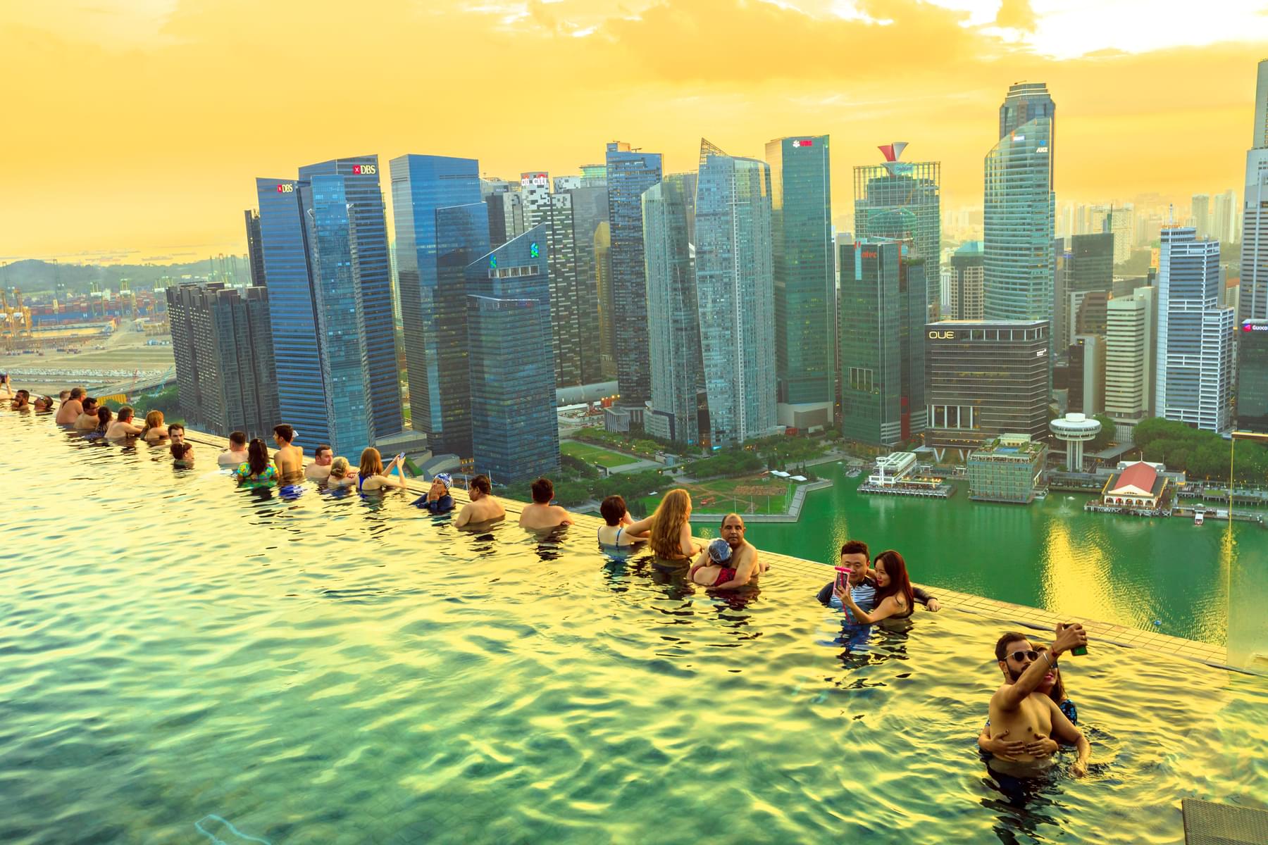 Splash around The Infinity Pool of Marina Bay Sands