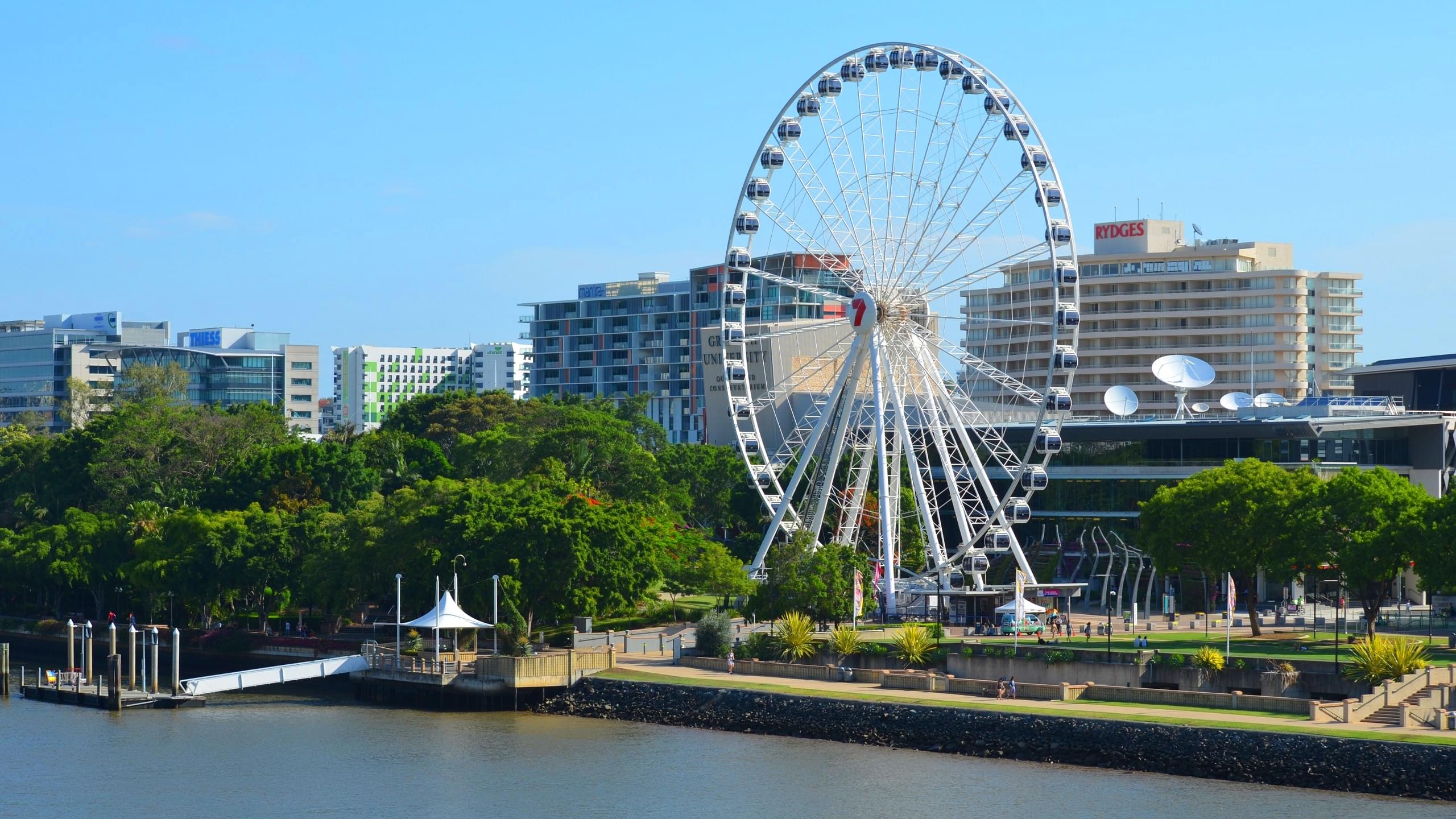 Experience a ride on the renowned observation wheel i.e. The Wheel of Brisbane