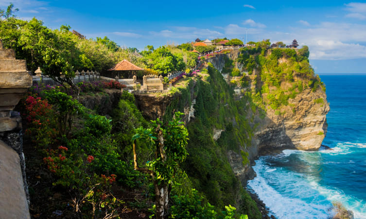 Panoramic view of Uluwatu Temple, Bali