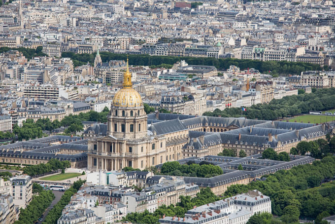 Les Invalides view from Eiffel Tower