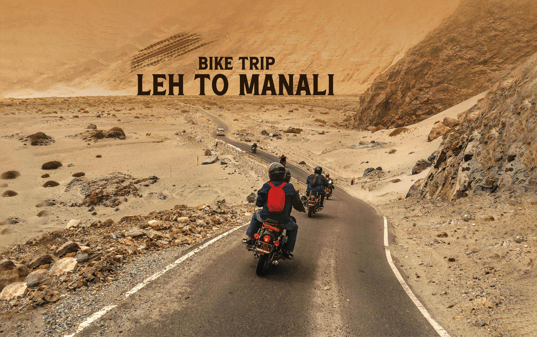 Enjoy a fun bike tour from Leh to Manali