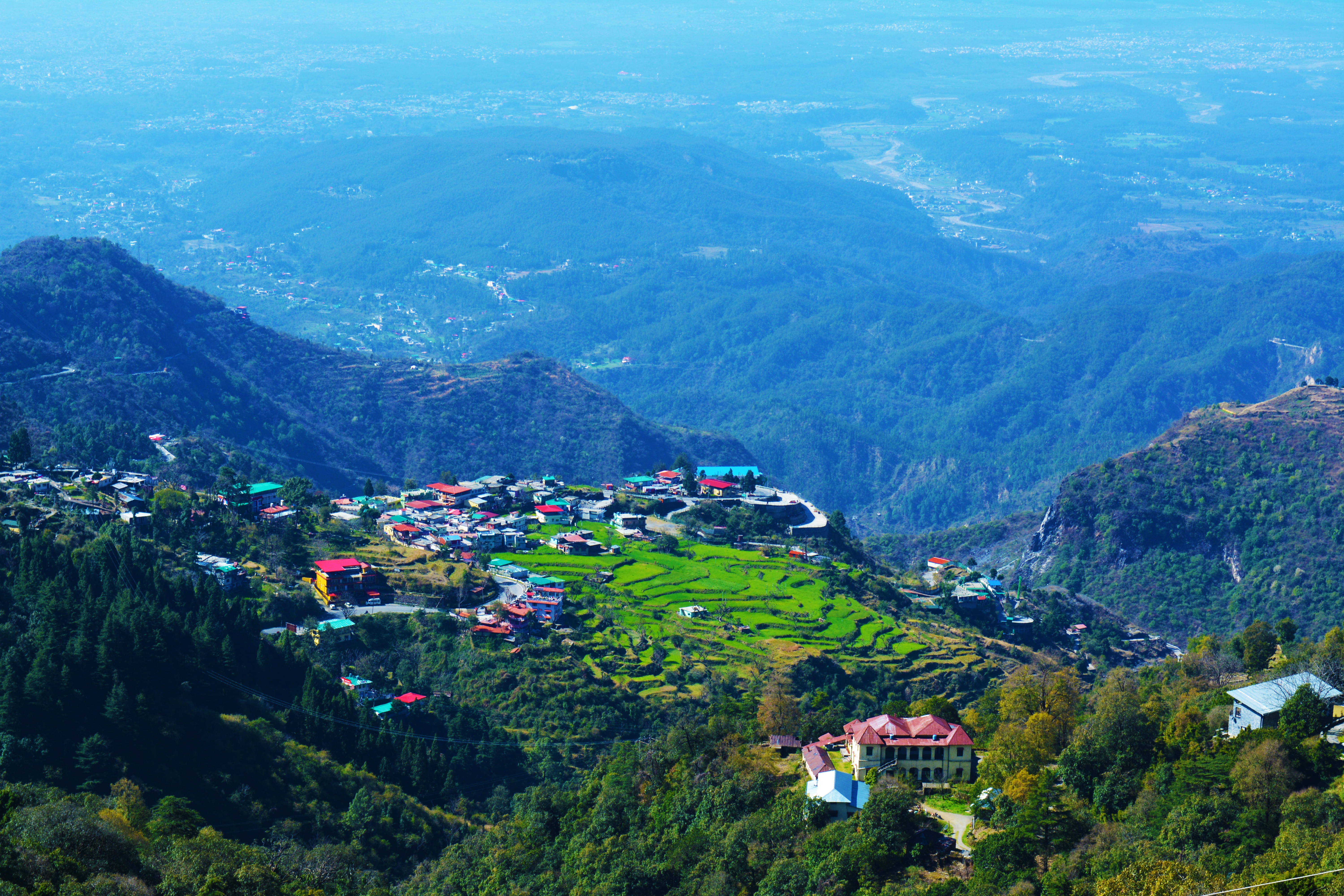 Mountain view of Mussoorie