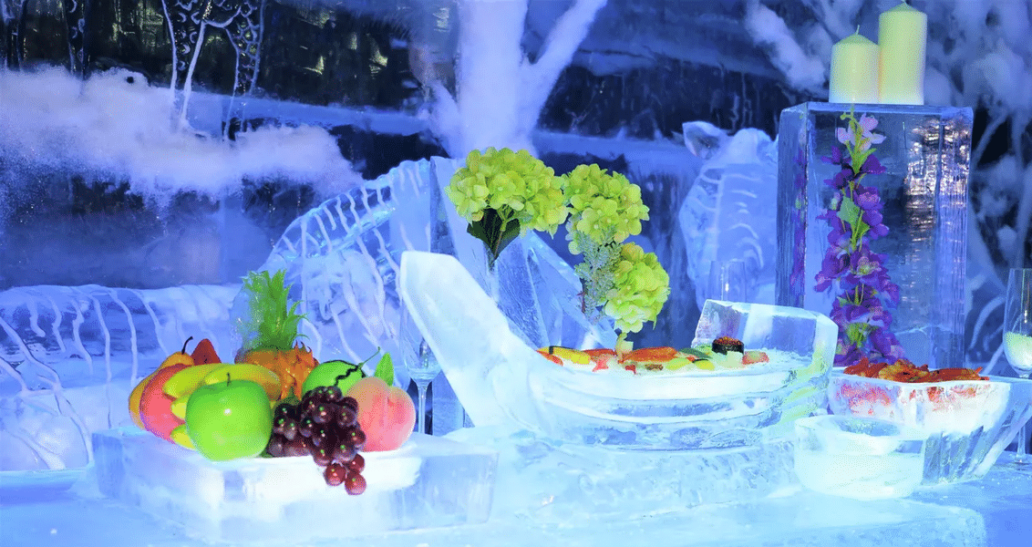 Ice Hotel Gallery where even dishes are made of ice