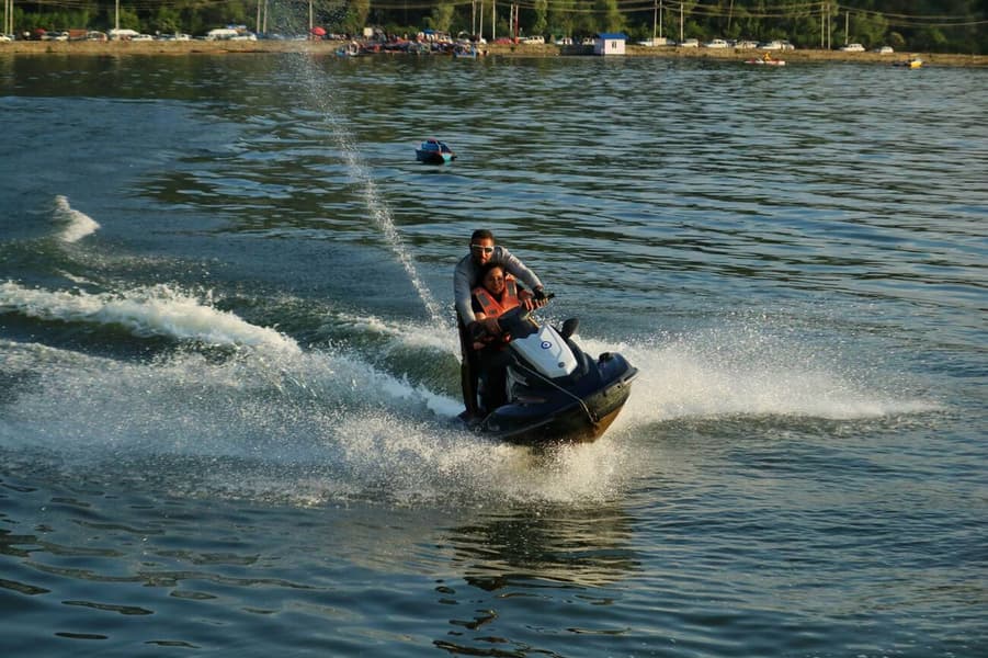 Jet Skiing on Dal Lake Image