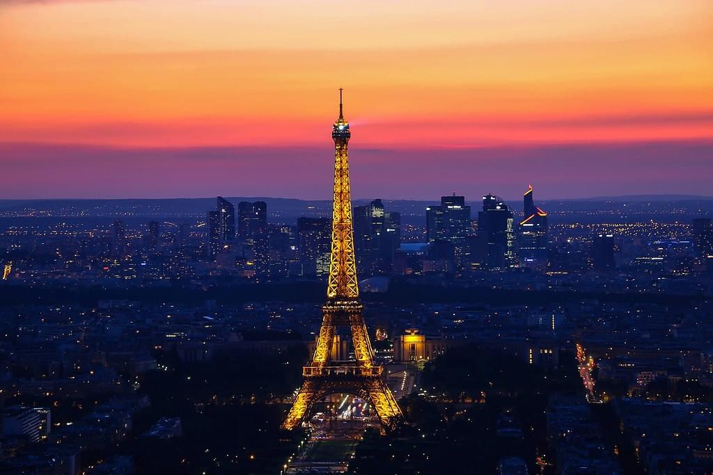 Eiffel Tower Sunset View