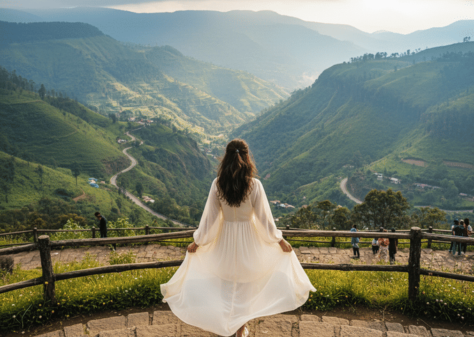 Admire the scenic waterfalls in Meghalaya