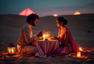 Spend quality time with your loved ones with a private candlelight dinner in Khuri