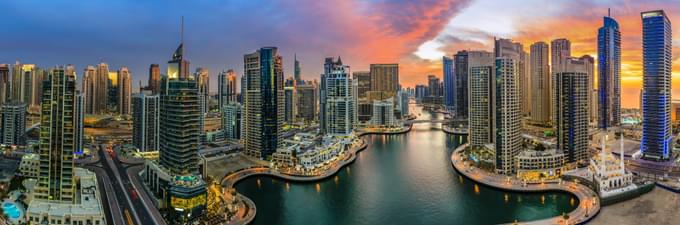 Dubai Marina during Sunset