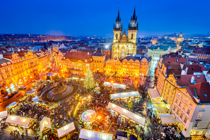 Beautiful view of Christmas Markets in Cologne