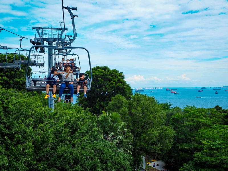 Take in the panoramic views of Sentosa Island from the Skyride