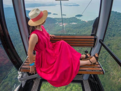 Travel in a comfortable glass bottom gondola