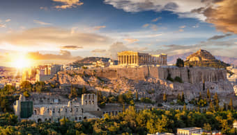 Enjoy the breathtaking views of Athens from the rocky landscape