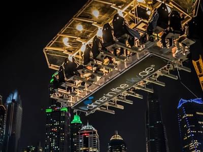 Get captivated by the night view of the city from a different perspective
