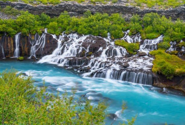 Hraunfossar Waterfall