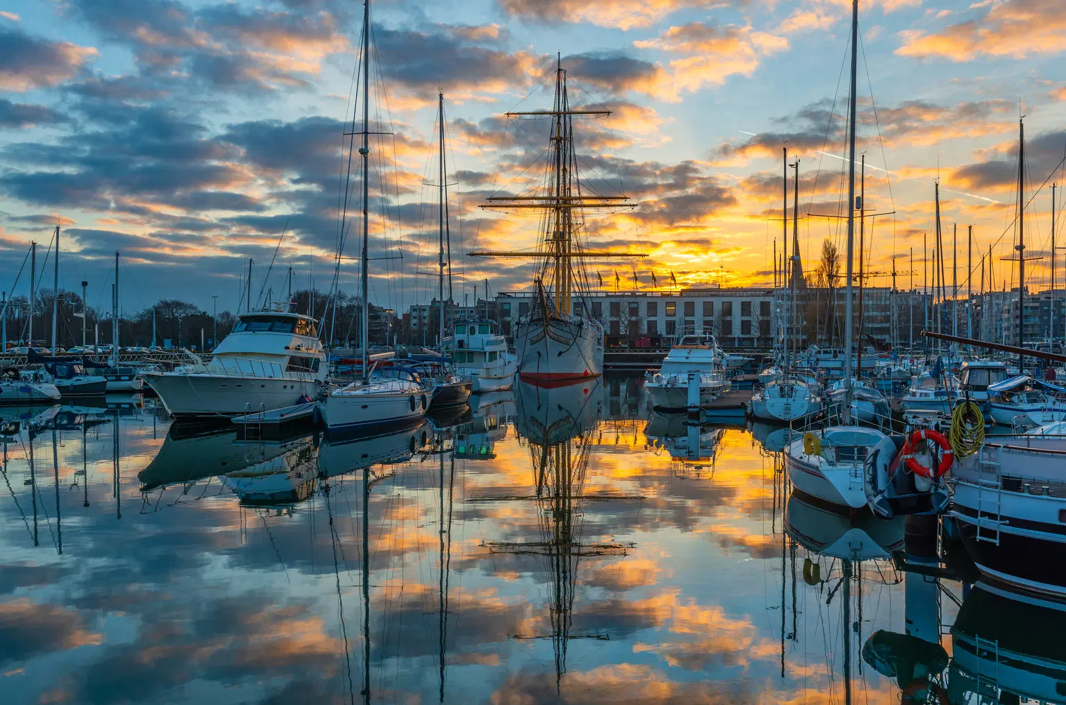 Marina yacht harbor, Ostend