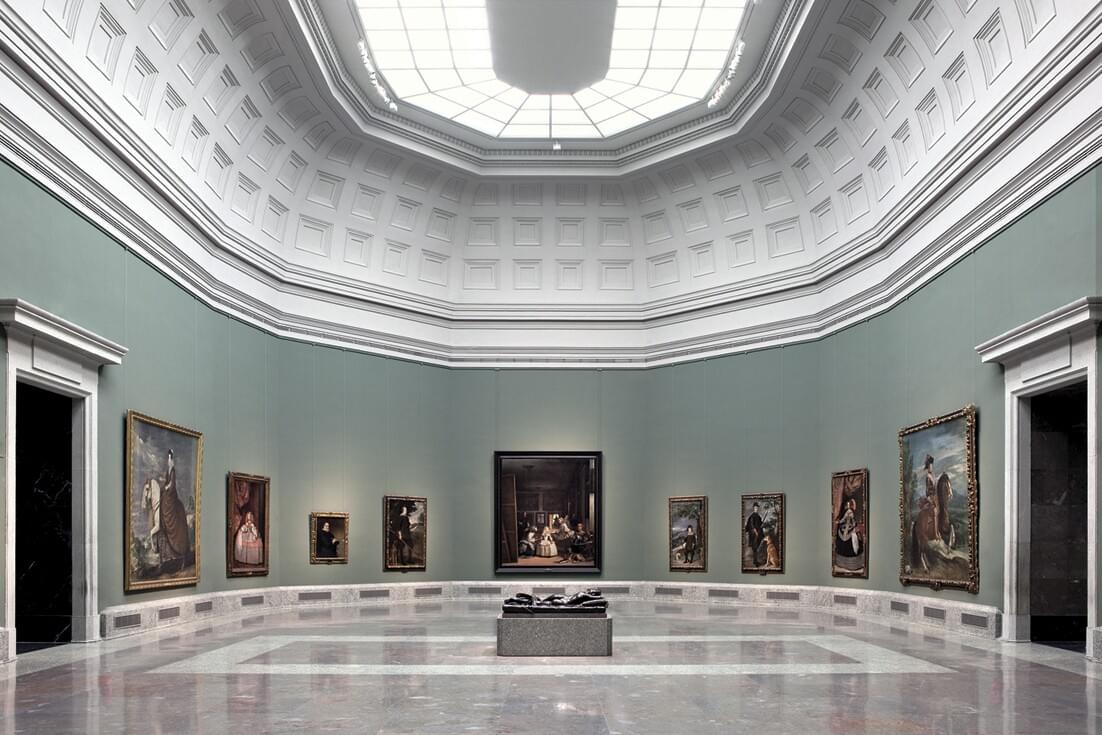 Marvel at the well-lit museum hall, a perfect environment to view and appreciate art 