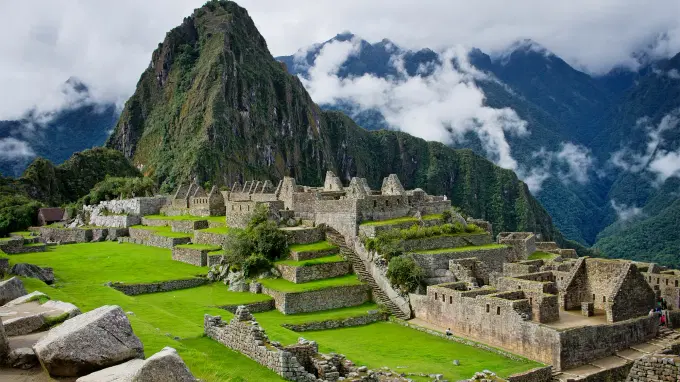 View of Huayna Picchu from Machu Picchu complex