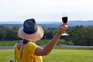 Savor wine with amazing views of the vineyard on this tour
