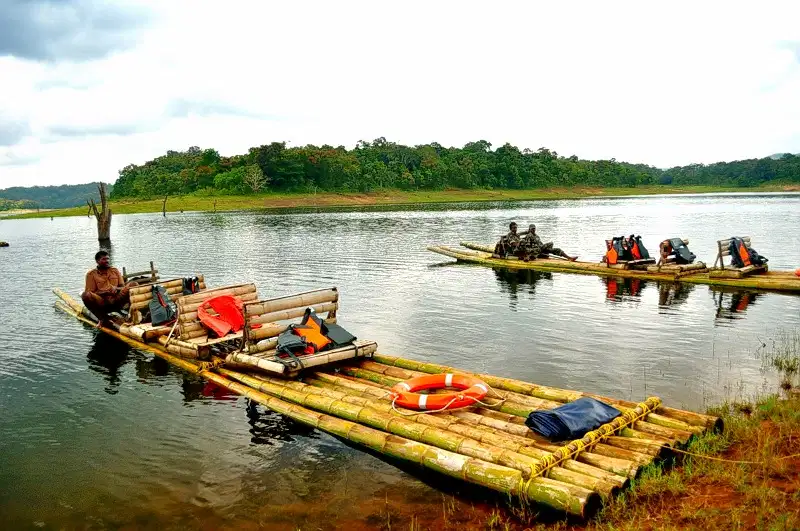 Bamboo Rafting In Wayanad At Kuruva Island
