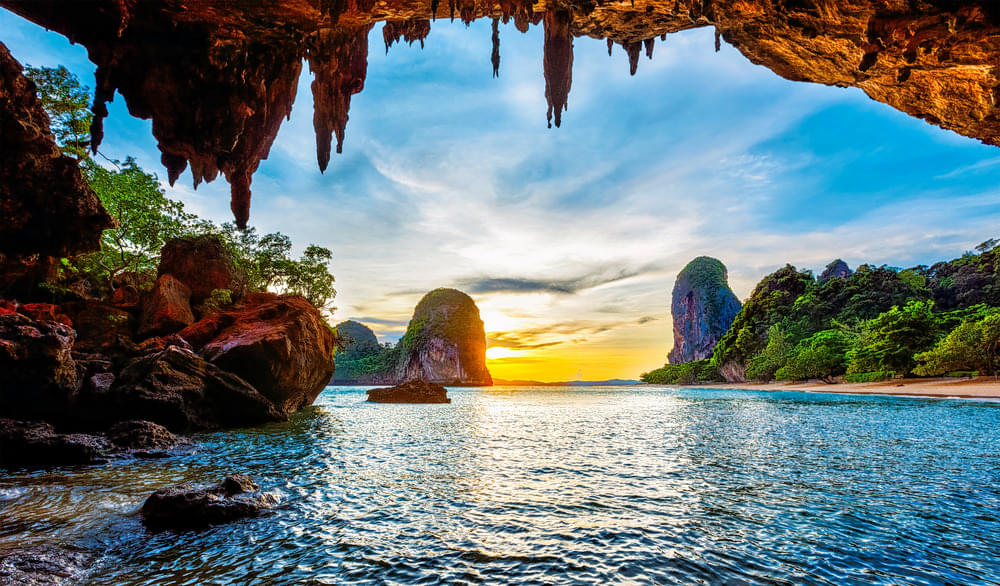 Mountain Penguin – Exploring caves in Railay Beach, Krabi, Thailand