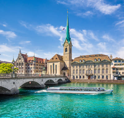 Embark on a fun-filled Europe tour, beginning from the beautiful city of Zurich