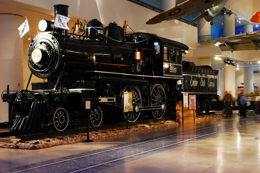 Explore the Transportation Exhibit and see historic vehicles like steam engine trains